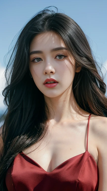 (((best quality))),(((ultra detailed))),(((masterpiece))),illustration,(1 beautiful girl,shark girl,solo),((slim,thin,small breasts,flat chest)),aquarium,summer night,(sleek strapless bra:1.3),shimmering hues,enchanting aura,(shoulder length straight bob hair:1.2),ocean-blue locks,shiny seaweed,porcelain skin,neon lights,emerald eyes,sharp gaze,delicate shark fin,translucent membrane,dancing fish,vibrant colors,undulating water,salty scent,distant waves,coral reef,gentle shadows,serene ambiance,electric atmosphere,Alezandra,oceanic magic,allure,enchantment,vision,extraordinary presence,((from front,close-up of face))