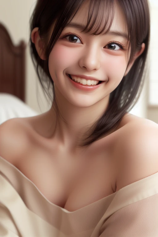 ((Highest quality, 8K, masterpiece: 1.3)), One girl, The beauty of slim abs: 1.3, (Hairstyle Casual, Big Breasts: 1.2), dress: 1.1, Super detailed face, Delicate eyes, double eyelid, smile, Home