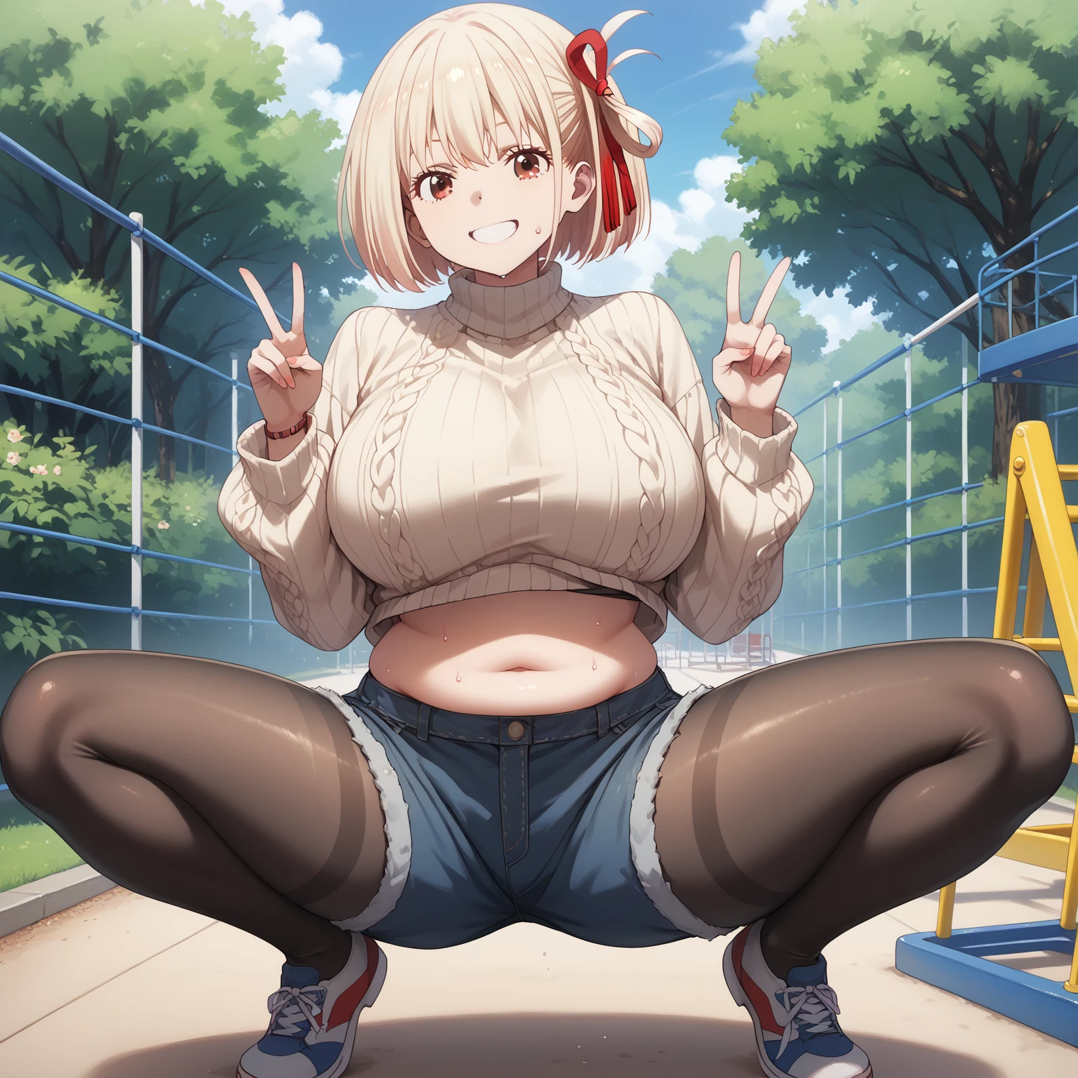 1girl in、AS-Adult、Underwear、Cute underwear、Squatting panchira、