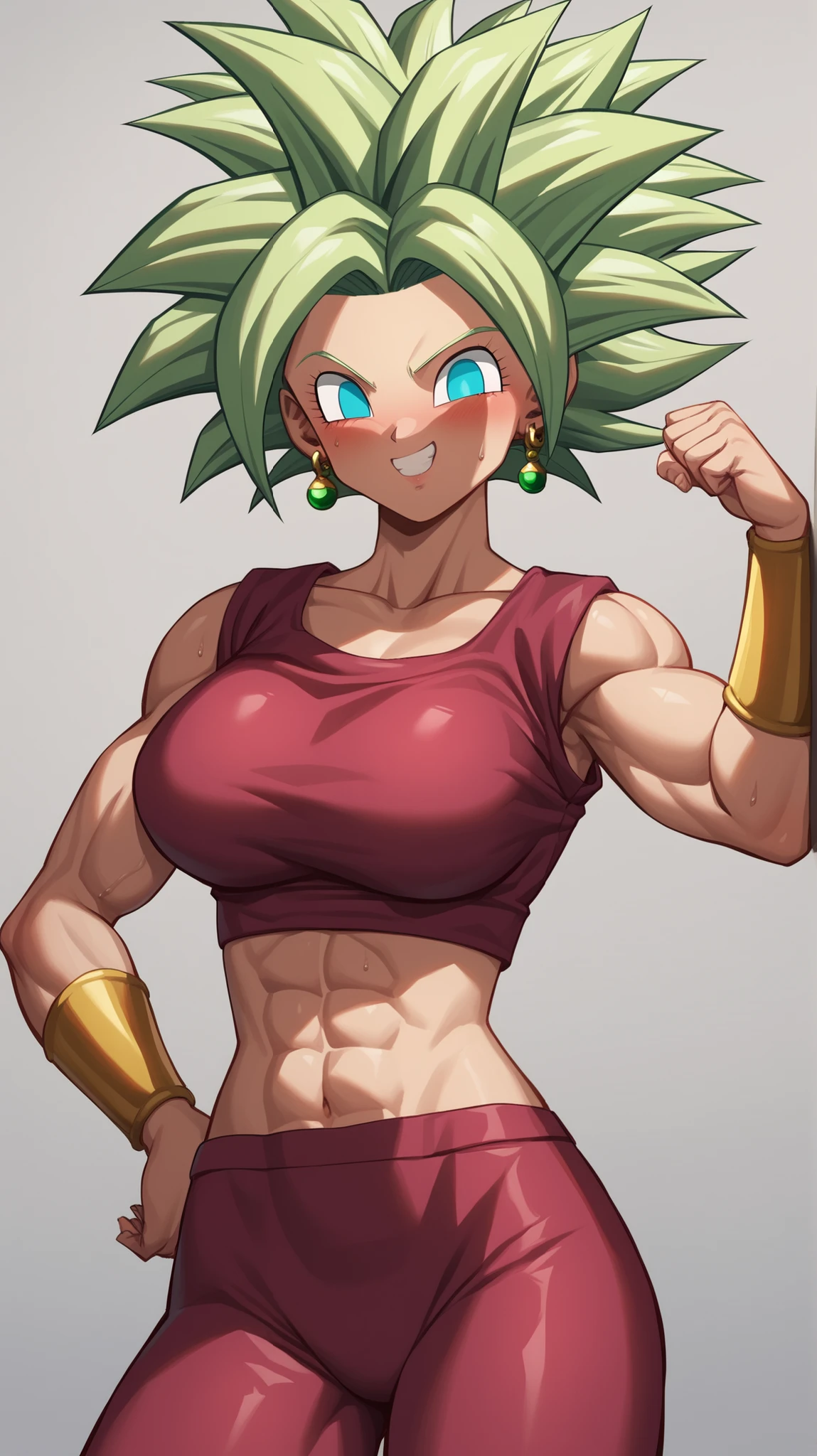 looking at viewer, smile, upper body, sidelay, 1girl, solo, , toned, looking at viewer, , hot, flirty, attractive, teasing viewer, full body, teasing, happy, one girl, night time, full body showing, head to toe, show full body, portrait, two arms, full body show, 4k, beautiful face, clean and sharp face,high quality, outside, standing, teasing abs, body tight suit,  blushing, in the sky, cowboy shot, showing off left thigh, score_9, score_8_up, score_7_up, absurdres,breast rest, solo, looking at viewer, parted lips, blushing,  shoulders, BREAK DragonBall_Kefla_ownwaifu:1> BREAK SuperSaiyen_MainOutfit_Kefla_ownwaifu, 1girl, big hair, green hair, potara earrings, spiked hair, super saiyan, jewelry, blue eyes, earrings, eyelashes, spiked hair, jewelry, collarbone, crop top, midriff, , short hair, navel,wristband, cropped shirt, sleeveless, tank top, red shirt, ,  shoulders, long hair, short sleeves, bracer, groin, red leggings , sleeveless shirt, toned, no pupils, red tank top, vambraces, blushing, one hand resting on hip,shiny skin, close shot, looking down at viewer,  smile, other hand flexing bicep, flex bicep,flexing bicep,
