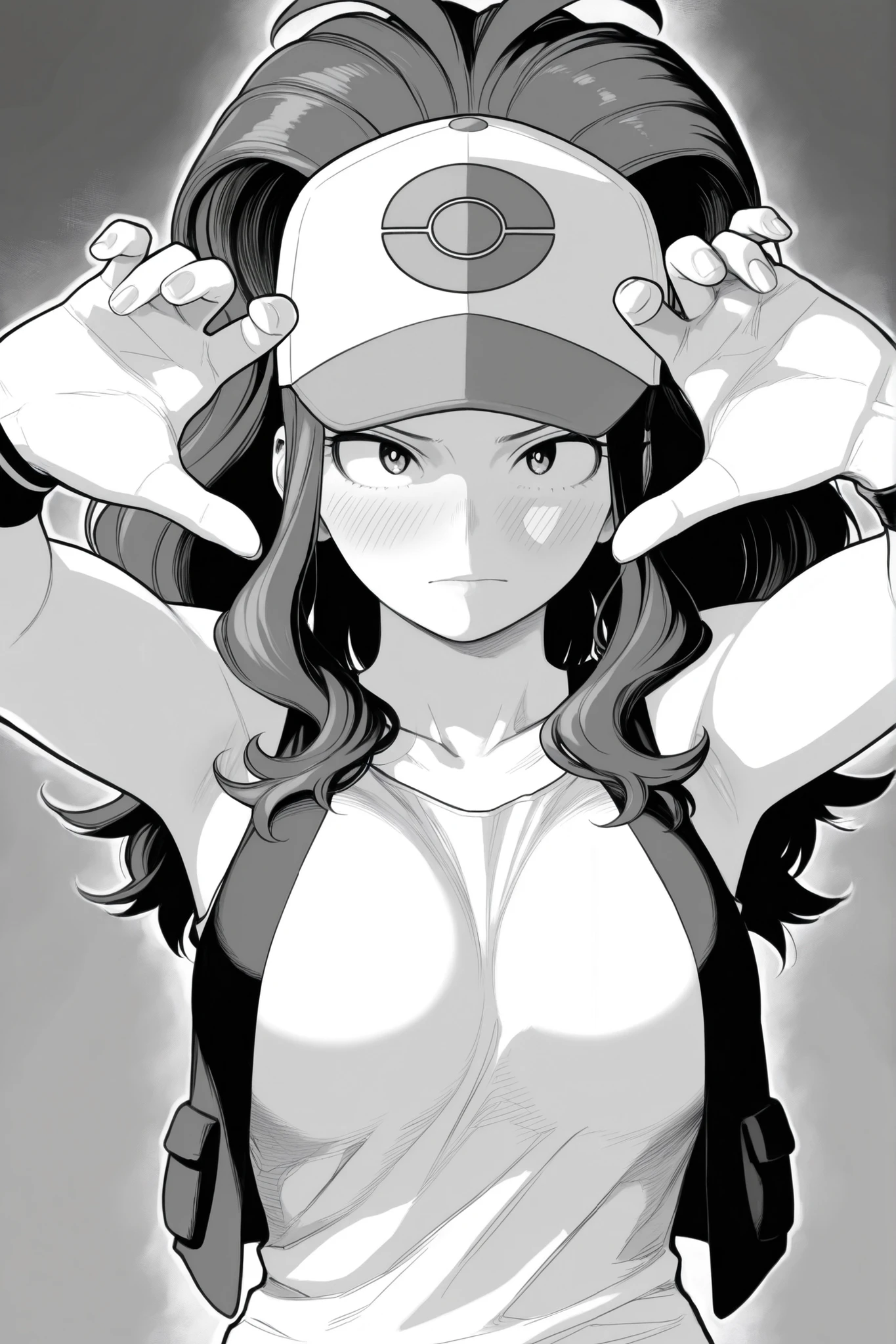 score_9, score_8_up, score_7_up, score_6_up, score_5_up, score_4_up, 
BREAK
(masterpiece: 1.0), best quality, perfect anatomy, perfect composition, perfection, Realistic proportions, realistic anatomy, my hero academia, kohei horikoshi
BREAK
use of shape theory, use of anatomy, defined body, defined textures, defined fabric folds. (dynamic pose, foreshortening, foreshortening, dynamic pose,) 
BREAK
 1girl, solo, long hair, breasts, looking at viewer, blush, simple background, Hilda (pokemon), dynamic pose, thick lines
