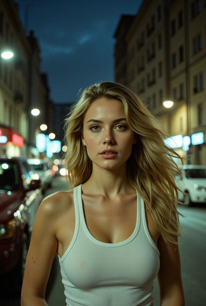 beautiful Swedish university, blonde, full body, outside on the street, (((thin, small)), photorealistic, photo, masterpiece, realistic, realism, photorealism, high contrast, digital art trend photorealistic on Artstation 8k HD high definition detailed realistic, detailed, skin texture, hyperdetailed, realistic skin texture, swimsuit, best quality, ultra high resolution, (photorealistic: 1.4), high resolution, detailed, raw photo,  Sharp Re, by Lee Jeffries Nikon D850 Film Stock Photography 4 Camera Kodak Portra 400 Lens F1.6 Rich Colors Hyper Realistic Texture Realistic Dramatic Lighting IrrealEngine Trend in Artstation Cinestill 800,