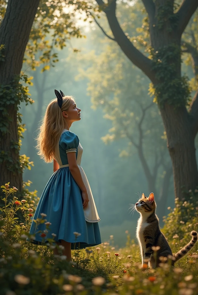 A live-action movie-style depiction of Alice's Adventures in Wonderland、4k、8k、Masterpiece、