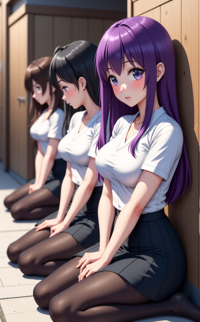 (NSFW1.5)、(4+Girls:1.5), (High School Girl), line up, girls in row, Large crowds, ((see-through langerie:1.4))、((barechested:1.4))、look at viewr, Master masterpiece、top-quality、The ultra -The high-definition、Top resolution、ighly detailed、Professional Lighting、CG Illustration、Thin、Very cute、small tits 、 droolng、(cleavage of the breast:1.2), Dark hair、Semi-long hair、blushed、(Sit with your legs spread on the ground:1.1)、Open legs、Raise your legs、From below、a sailor suit、(Kiss 1.3)、(((nipple1.3)))、 (Rape:1.4), Restraint、Girl having behind her back、 The nipple is visible、Pubic hair is visible、Putting a finger in the butt hole、Dark skin