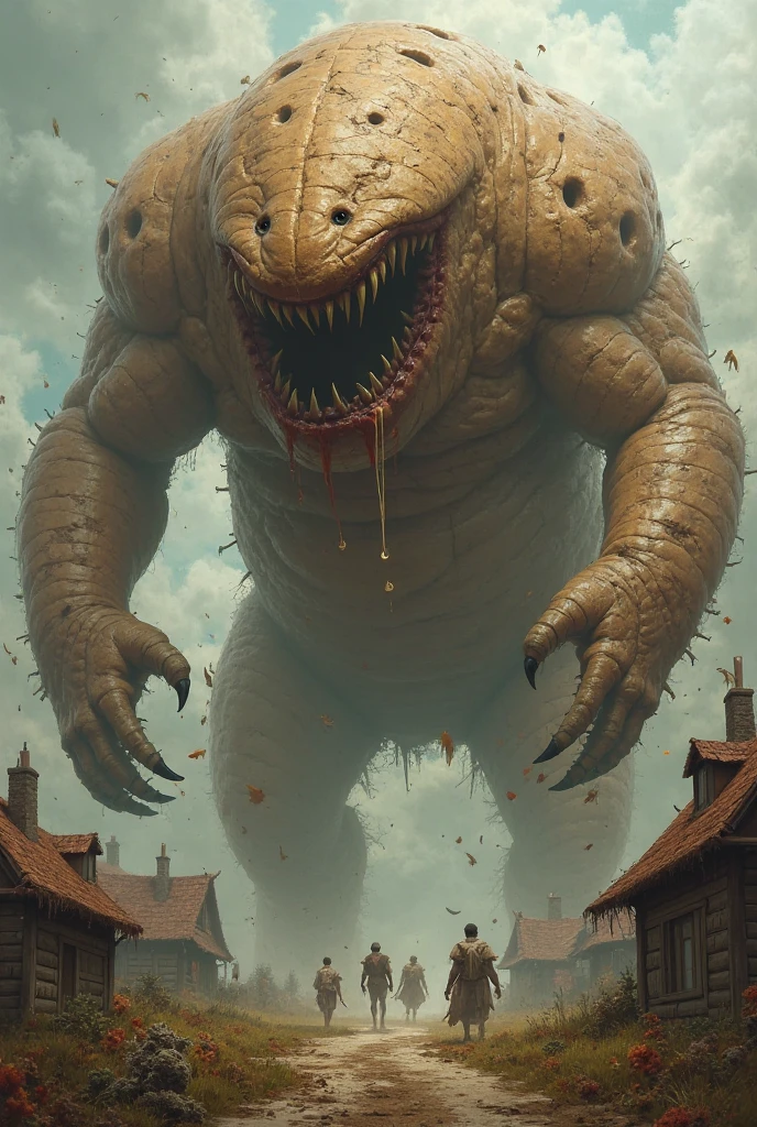 Fat mammon demon with money