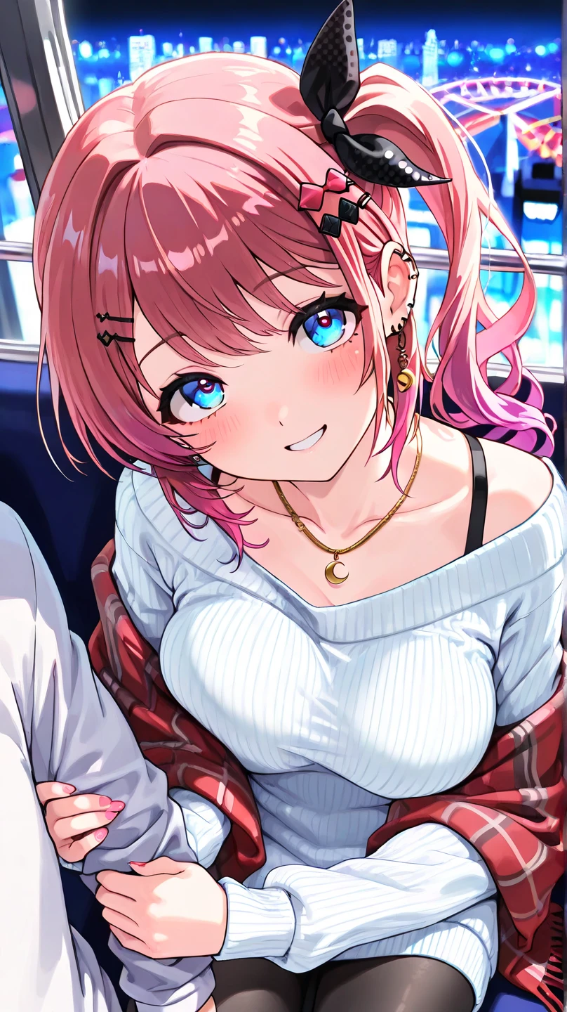 ultra-detailed, ((one girl)), (nsfw:1.3), (pale skin:1.4), in pastel colors gyaru, (heavy makeup), hyper detailed, absurdres, 8K, Beautiful Face, (Laugh shyly), ((teasing smile:1.8)), ((Wink:1.7)), (Laugh with your mouth wide open),((Tilt your face:1.6)), View your viewers, ((Bright red cheeks:1.6)),Glossy Red Lips, ((Big Breasts:1.5)),  ((undressing)), (show off nipple), noon, on the train, (Brighten your face), ((Anime style background)),masterpiece, Highest quality, so beautiful,Latest, Complex details, (Pink long nails), (nail art), (ring),(bracelet), (Floral Choker),AI-generated, Complex,High resolution, Highest quality, super high quality,3D Images、3D Images,One person,Pastel pink long hair,(High Ponytail), (wavy hair:1.3), Pastel anime woman posing for a photo, ((Fine grain、blue eyes、glowing eyes:1.4)), (Squint your eyes:1.1),a hyperRealistic , hyperRealistic , Realistic,Anime woman with long pastel pink hair, Smooth anime CG art, A girl in a gorgeous pastel-colored kimono, ((Pastel-colored furisode)),(Pink large floral pattern), Long flower hair ornament,Floral Earrings,Mature Body, tall,Narrow waist, ((Sit in your seat)), ((leaning forward:1.4)),  ((hand between legs:1.2)), (from above), ((incoming kiss:1.2)),