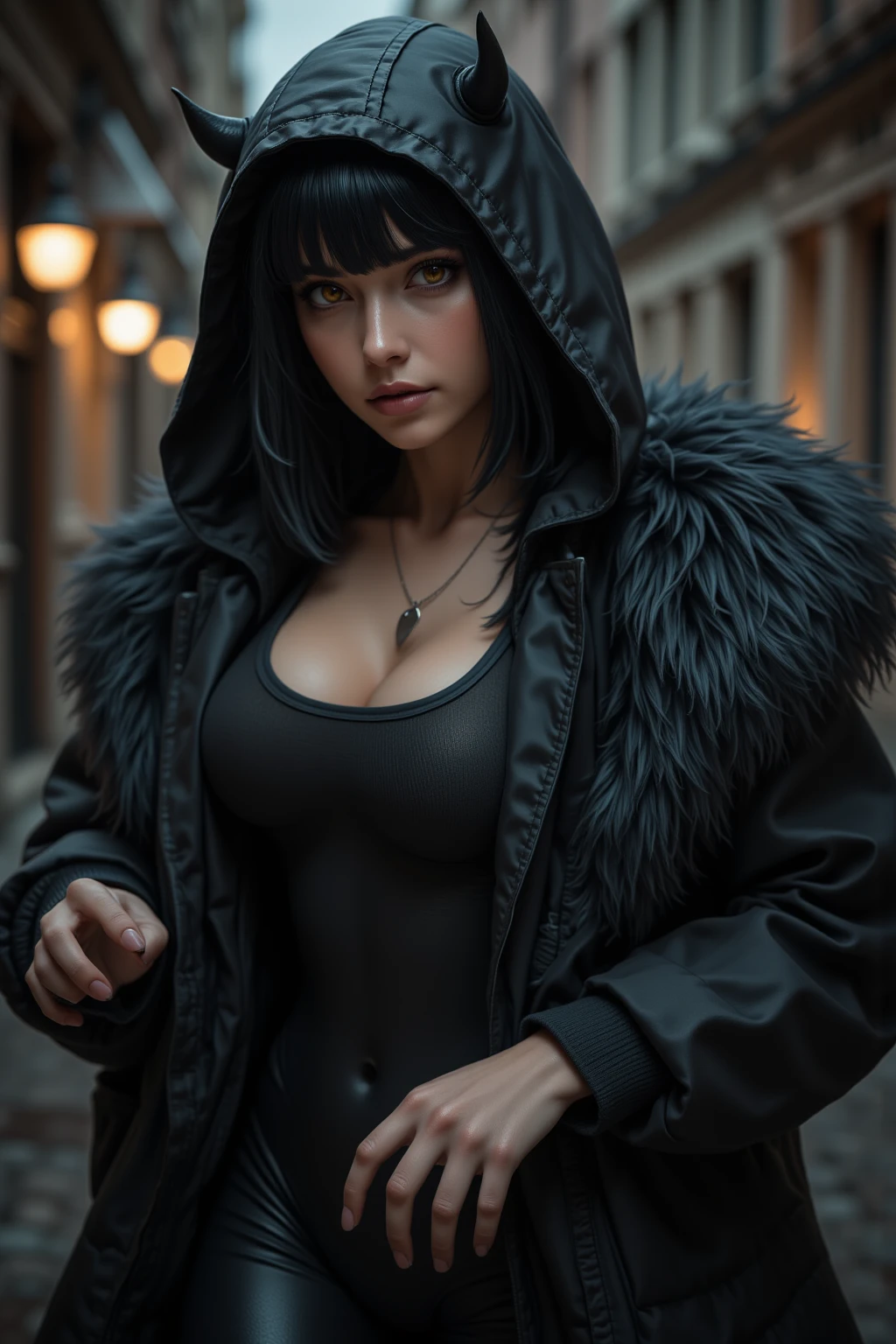 femminine、high and cold、beatifull、sexy cleavage