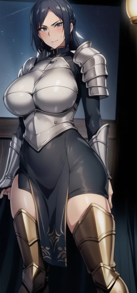 ((masterpiece)), ((high quality)), ((super detailed)), ((high resolution)) ,((8k)), a beautiful woman, ((She is one of the most famous female Thief)), unparalleled beauty, ((huge breast)), ((large ass)), ((deep cleavage)), slim waist, chest out, ultra detailed face, perfect skin, (((Blonde hair in a side ponytail))), Green eyes,  detailed eyes, whole body image, (((anime))), ((glamorous)), 21 years old, ((incredibly beautiful woman)), ((The G cup bust)),  ((((Light Armor, Light clothing)))),  ((beautiful breasts)), beautiful legs, 8 life size, anime, the most beautiful, ((charm)), ((Grown-up face)), ((Perfect fingers)), ((Bewitching)), ((A young heroine)), ((((from below)))), ((Inside the dungeon, Adventurer)),