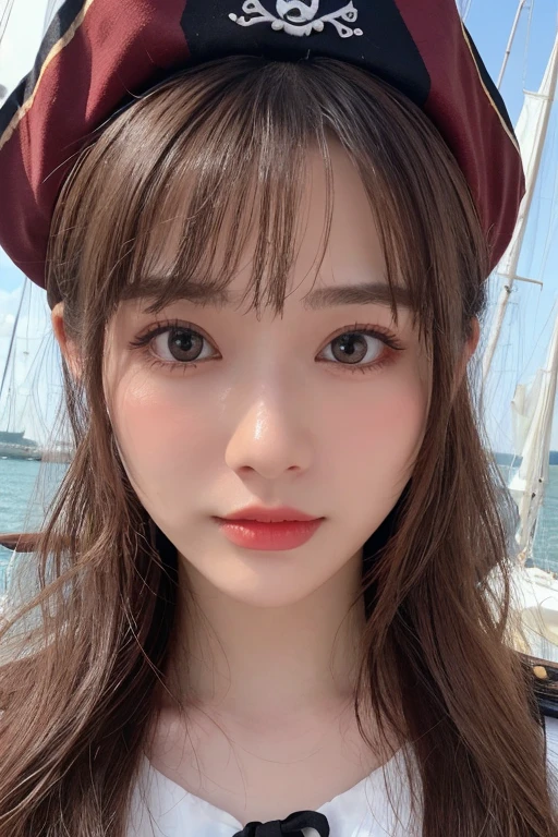 8K,Pieces fly, Highest quality, figure, Very detailed, finely, High resolution, 8k wallpaper, Perfect dynamic composition, Dark and beautiful eyes, Tight clothing, Random Cute Hairstyles, Natural color lip,At the Beach, Random cute poses,Cleavage