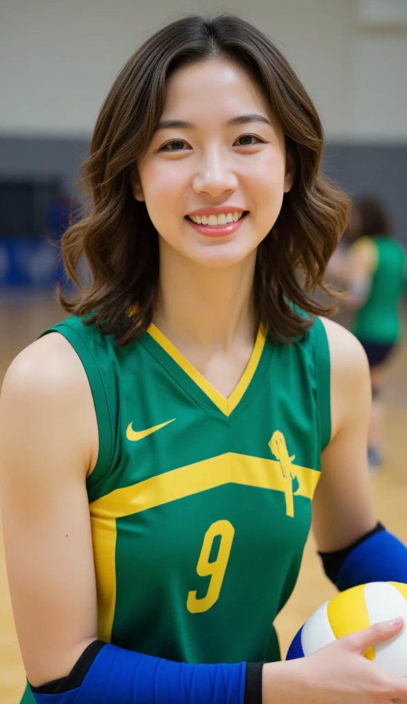 (Background during a basketball game),Asian woman in basketball uniform, wearing basketball jersey, (Photorealsitic:1.2), (Anatomically correct), (Reflecting the whole body), (longshot),A smile,half-pants, closeup portrait shot, Refreshing young Japan woman, Cute gravure idol, full-body xianxia, nffsw, masutepiece, awardwinning, 8K, Best Quality, assist々Kiki, Kana Hashimoto, Mai Shiraishi, Nishino Nanase, Mayu Watanabe, Yuki Yoda, assist々xylophone, awardwinning, nffsw, masutepiece, Anatomically correct, At 8K,perfect-composition,Photographed by a professional photographer