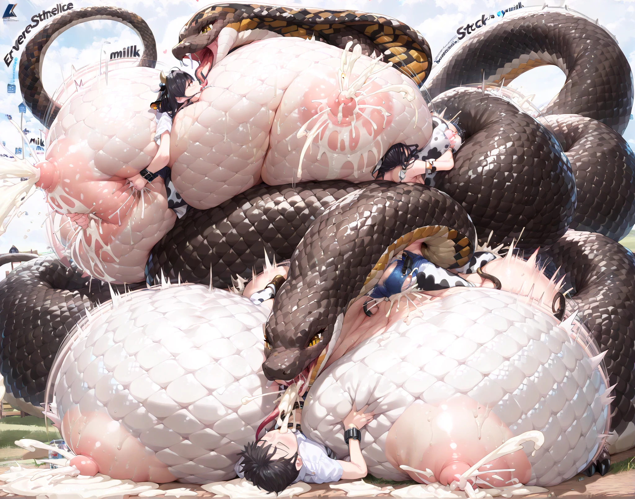 Concert Stage、Idol singer gets violated by tentacles、Woman with legs spread, Exposing the groin、Inserting a tentacle into the crotch、Woman is crying in pain、Exposed nipples、Women who have orgasms、comics