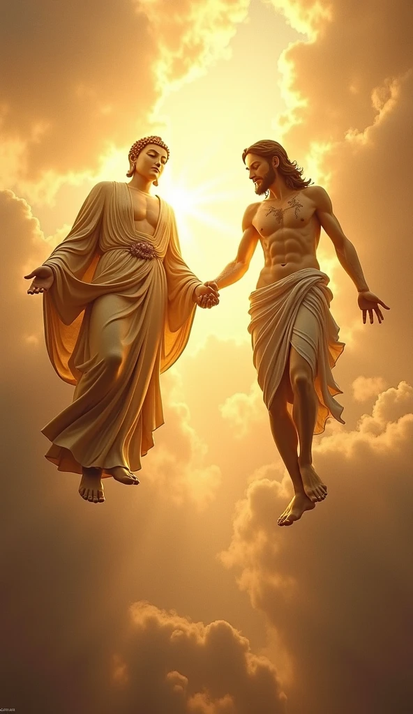 Identical replica of Michelangelo&#39;s Creation of Adam Art in digital style 