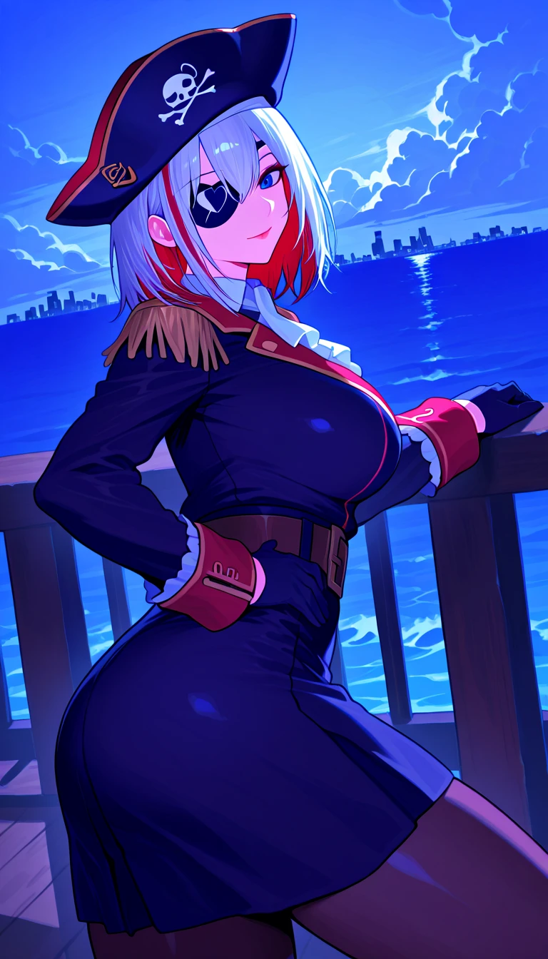((One girl, alone)), Purple Hair, Long Hair, Purple eyes, gray, +_+, Long sleeve, smile, (((Lips parted))), Lower the hood, (Hat Badge), Symbol-shaped pupil, View Viewer, Details, Absurd, Half Body, ((sunset)), Top View, (Daytime, sunny)