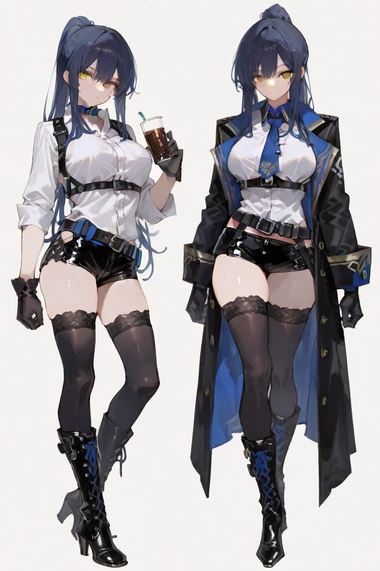 (perky chest:1.2), (pointed chest:1.2),(((Black Tunic:1.3))),(((cakes and bread in the basket),Cute and beautiful girl,masterpiece、highest quality、Very detailed、Beautiful fine details、One Girl、Detailed landscape、Training gym Room Background:1.4、Braided Ponytail、Red camisole、((B cup breasts, Tank top showing underboob:1.3)), black jacket, thigh strap, bangs, necktie, earrings, nail polish, fishnet pantyhose, multicolored hair, looking at viewer, full body, bottle, own hands together, belt, food, animal on head, black necktie, ring, choker, english text paper:1.2, collared shirt, blue eyes, platform boots, hat,lace-up boots ,