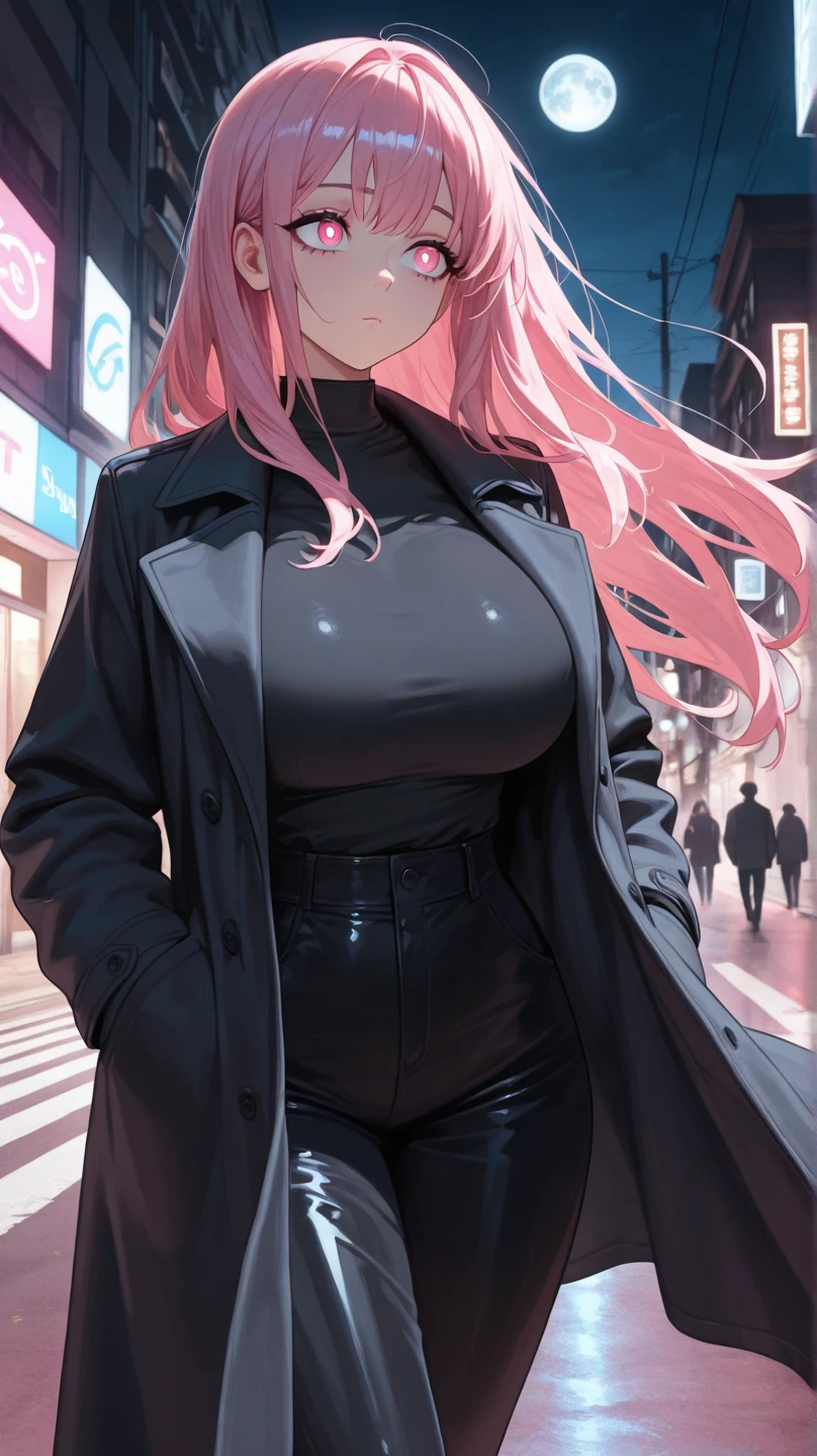 a pink-haired girl boss of the mafia,dark atmosphere,hidden weapons,high-end luxury cars,strategic meeting,secret hideout,heavy security,confident posture,determined look,fierce eyes,sleek and stylish outfit,dramatic lighting,gritty urban backdrop,intense expression,sharp suit,engaged in a power struggle,strong-willed leader,heavily guarded premises,menacing presence,exuding authority,dark,industrial aesthetic,forceful personality,criminal empire,dominant and powerful,underworld queenpin,bank vault full of money,loyal henchmen,sophisticated and calculated,lucrative illegal activities,plotting the downfall of rivals,impressive and intimidating,mastermind of criminal operations,a force to be reckoned with,commanding respect and fear,mysterious and enigmatic,sharp and cunning,in control of every situation,business negotiations with rival gangs,shrewd and calculating,commanding respect,untouchable and influential,boss lady of the criminal underworld,(best quality, highres,photorealistic), giant