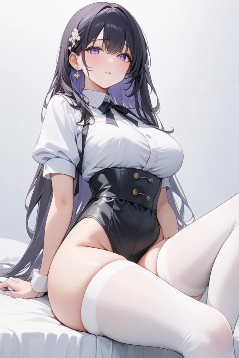 Beautiful woman、Twin tails、Blazer Uniform、Very short pleated skirt、Very thick thighs、Acme Face、Best image quality、High resolution、masterpiece、super high quality、Thick pubic hair、Screaming orgasm face、Grey panties、Grey bra、Very big ass、Very large breasts 、Blushing、4K quality、Blushing、泣く of ecstasy、Wearing black knee socks、Heavy breathing、{Highest quality}, {so beautiful}, {Very detailed}, {Best illustrations}, Browsing Caution, girl,
