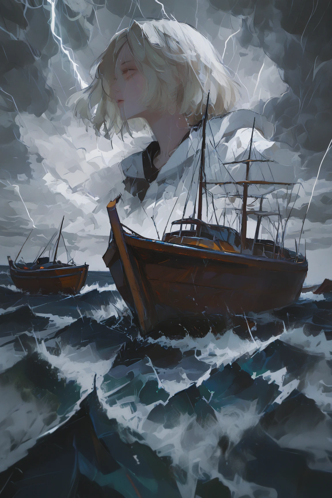 Mar, hello, storm, boat, cloudy