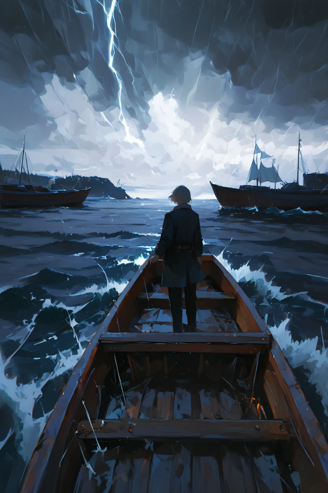 Mar, hello, storm, boat, cloudy