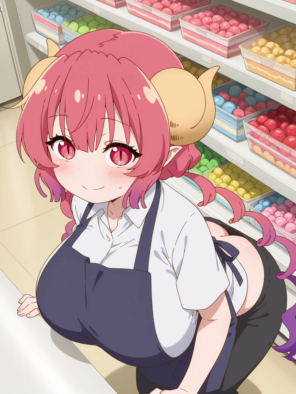 Chica de anime con cabello rojo y vestido azul posando para una foto, OPPAI, small curvy loli, Thicc, biomechanical oppai, (SFW) Seguro para el trabajo, holo, Ecchi, Shirabii, Estilo anime Ecchi, r/arte, r / arte, r /arte, Rei Hiroe, Anime Moe Artstyle