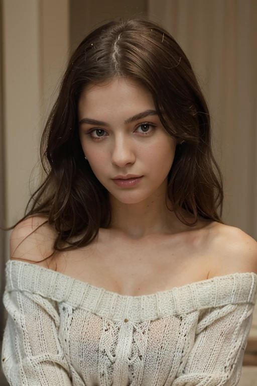 Girl White Skin with Cardigan Elenara