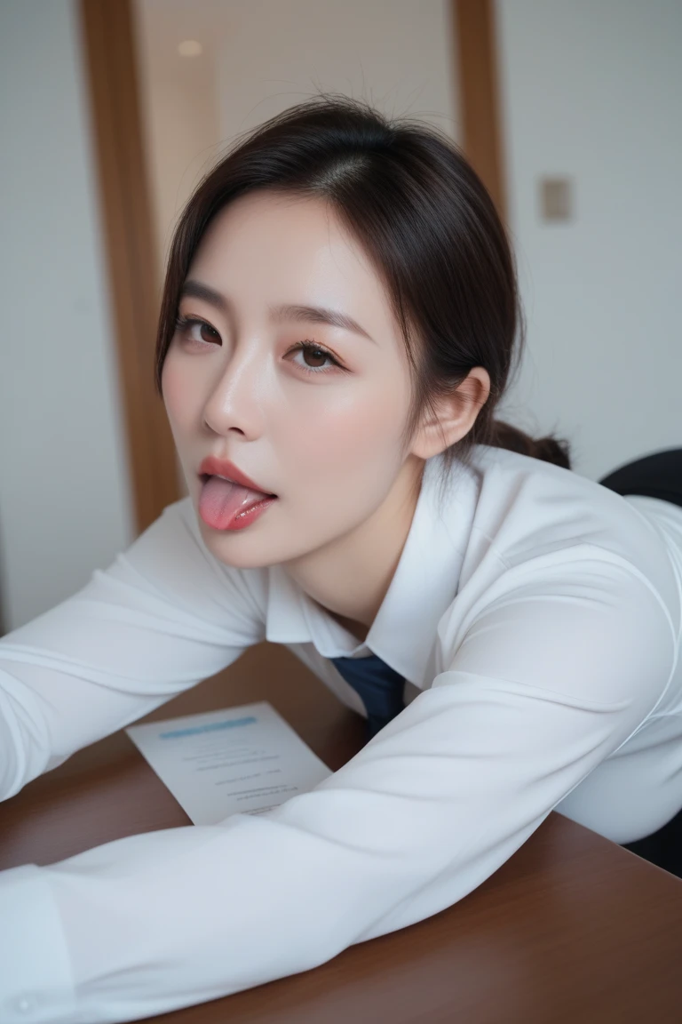 not futanari, masterpiece, best quality, extremely detailed, (illustration:1.2), 8k cg wallpaper, stunning art, nsfw, (2+girls:1.2), face between viewer's legs, no hands, no fingers, black eyes, (look at viewer with lovingly eyes:1.3), (cooperative fellatio, 2girls licking the perfect 1penis by perfect tongue:1.3), (1boy, full by:1.1), tongues perfect crawling on the 1penis, (drooling:1.3), (harem, group picture:1.1), (from side view:1.1), (close to viewer, face focus:1.5), , (in classroom:1.3),Black hair ponytail