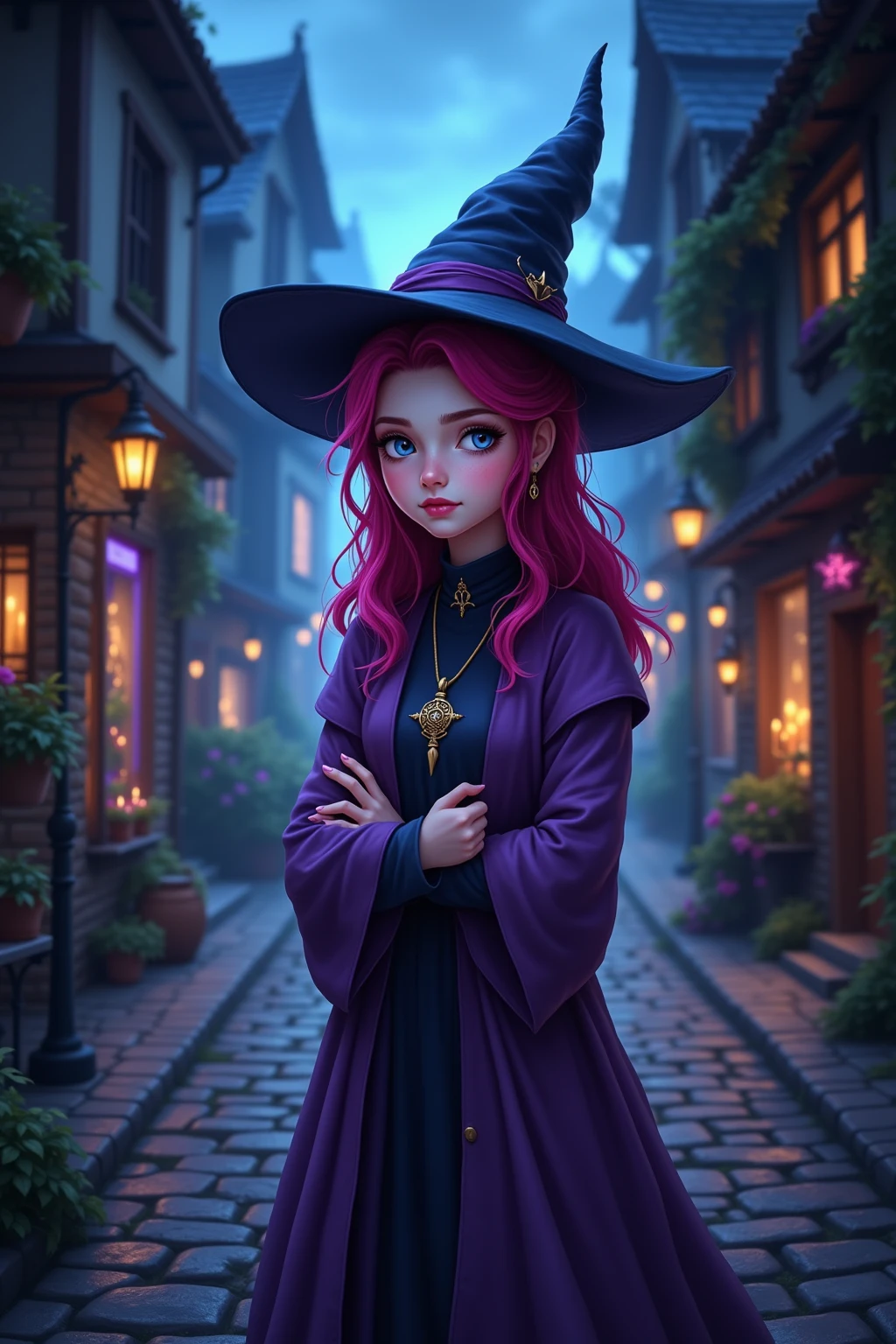 masterpiece, (((best quality))), ((highly detail eyes)), ((perfect eyes)), ((((beautiful eyes)))), both eyes are the same, smooth, (((((perfect face))))), extremely detailed 8K, high resolution, ultra quality, glare, Iridescent, Global illumination, real hair movement, realistic light, realistic shadow, perfect quality, detailed shadow and light, pixar, ((FANTASY)), ((MAGIC)), (((cinematic light))), colorful, hyperdetail, dramatic light, intricate details, best quality, (extremely detailed CG unit 8k wallpaper, masterpiece, best quality, ultradetailed, best shadow), (detailed background: 1.4), (beautiful and detailed face, beautiful detailed eyes), High contrast, (better lighting, extremely delicate and beautiful) beautiful and detailed brightness, 3D, HIPER quality, 2K, 3K, 5K, 6K, 7K, 8K,
young girl, ((red hair)), ((long hair)) (((perfect eye))), tied hair, ((black eyes))
(((BLACK school blouse with tie))) (((pink plaid skirt))) ((((book)))) and magic wand, (((((witch hat with flowers and crystals))))), magic crystals, (((blue crystals))), detailed blouse with gold, pearls, (((((stars accessories))))), stars, (butterflies flying), (flowers)
((((big school of magic)))), school, inside the school, fantasy school, books on the shelf, magic sparkles, ((potion)), studying at school, clock, plants, candles