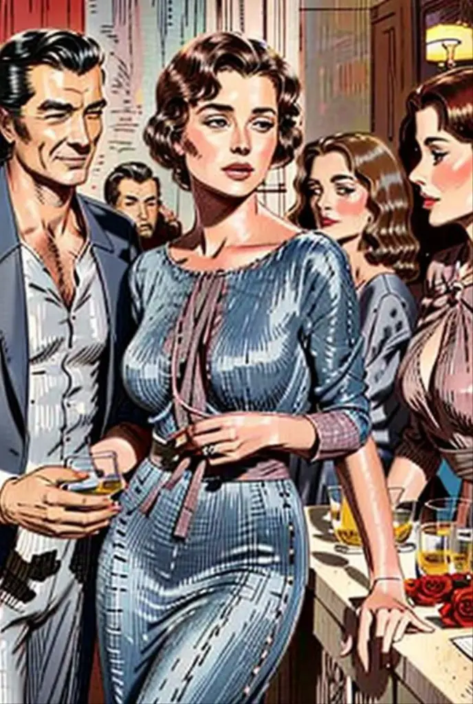 a woman wearing a rose Fortuny dress, big breasts, flirting, and BREAK a man wearing a blue suit at a cocktail party, crowd men <lora:1907_Fortuny_v2:1>
vintage drawing <lora:warrentufts:1> warrentufts