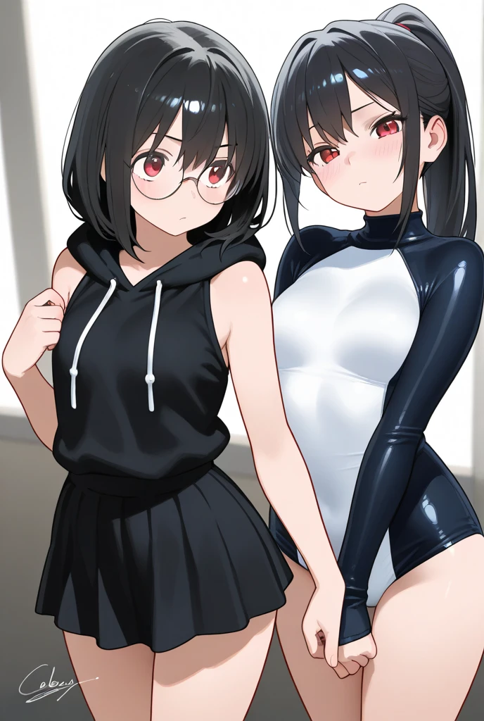 (score_9, score_8_up, score_7_up), 1girl, VirtuosaBase, cute, (chibi:0.7), black hair, blunt bangs, long hair, broken halo, energy wings, black eyes, mole under right eye, small breasts, virgin killer sweater, detached sleeves, gray sweater, single hand victory pose, hand on hip, leaning forward, looking at viewer, upper body, zoom out, white background,nude ,pussy , open legs , huge ass , breasts ,
sex , sex from behind , sex , aheago , rolling eyes , sweat , tongue out , blush , penis , sex:1.9 , cum ,