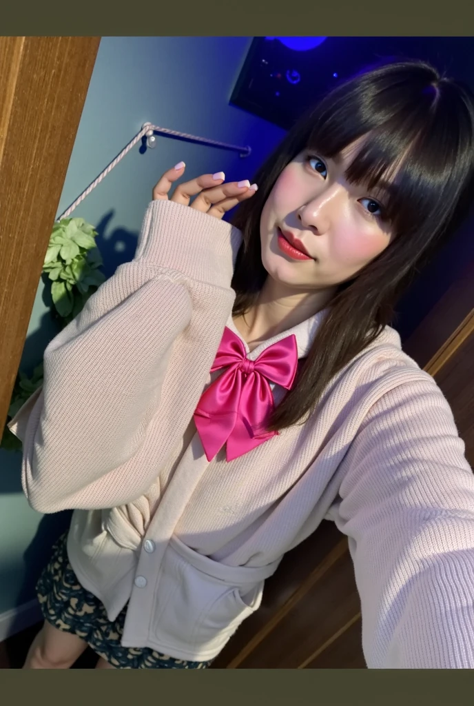 (8k, RAW photo:1.2),detailed face and eyes,最high quality, ultra high resolution, very detailed ,intricate details ,pieces fly ,pretty girl , Soft light like a movie, hyper detail,sharp focus, high quality,chest comes out,bob cut,black haired,NSFW, smile, zettai ryouiki, skirt, sit on a chair, spread your legs, show panties、student、panty shot