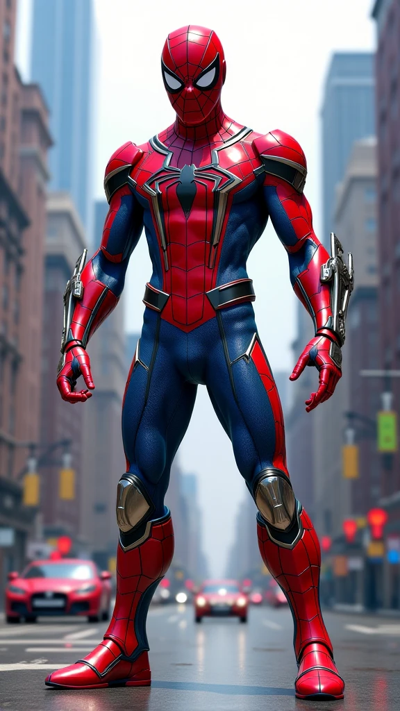 make a logo about spiderman fusion with iron man.