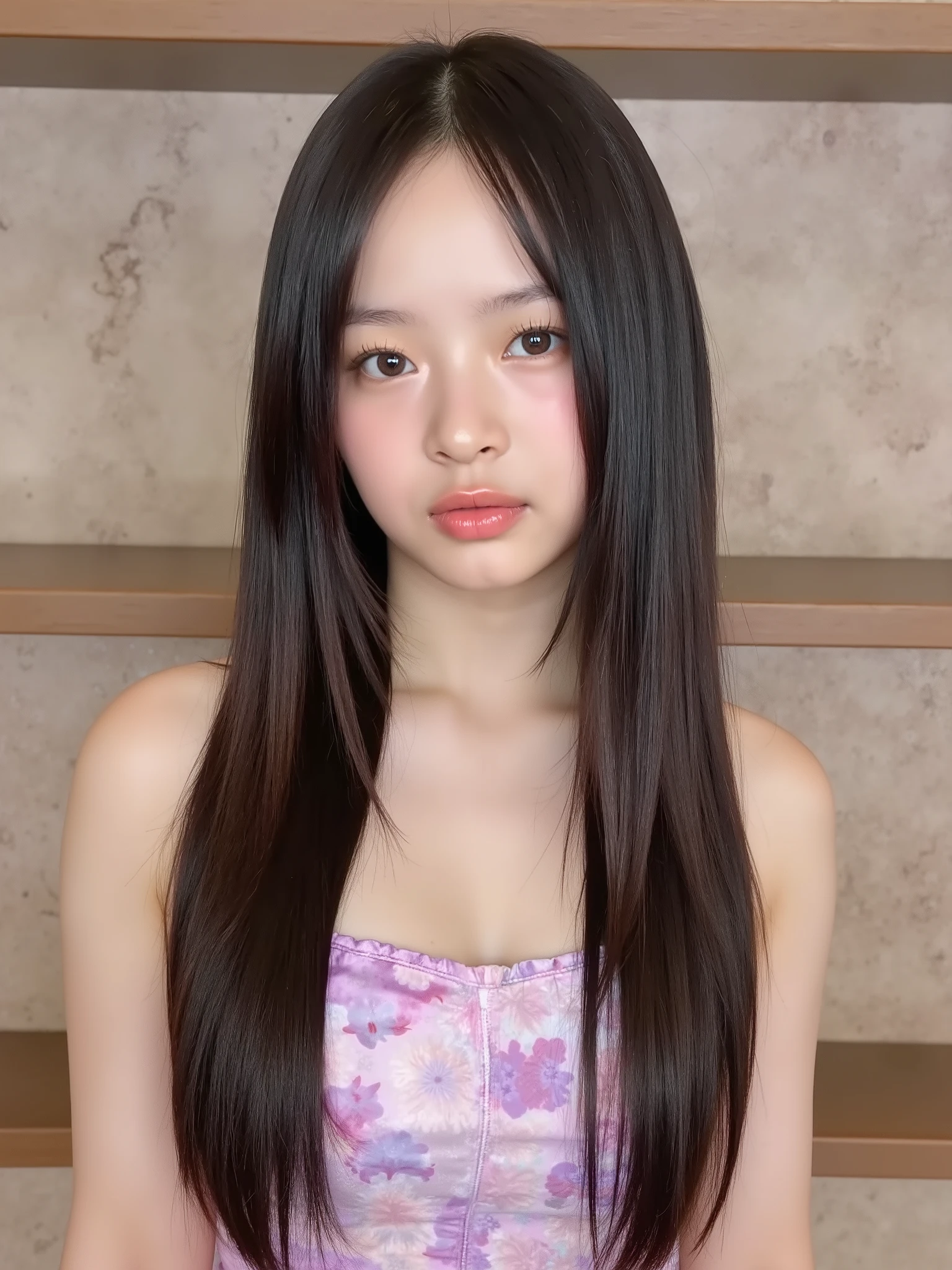 nude 、petite, masterpiece, best quality:1.2), 1girl, solo, nude, seductive pose, high quality, detailed, 4K, small breast, detailed nipples, showing pussy, skinny body, young, full body, 18 old years, full body, bikini, seductive pose, cum on face