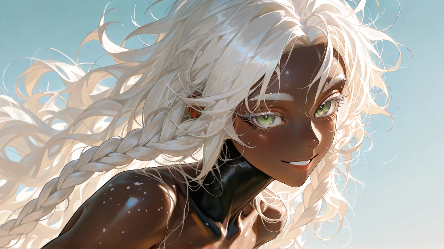 lonely,1womanl\(kind,kawaii,10-year-old,Hair color: offwhite,Braided hair,Messy hair,Dark eye color,closed eyes smile,Caucasian skin,A big smile,to enjoy,all-body,Wearing the Grim Reaper's black cloak,Holding a scythe and a skull,atla,Flower Hair Accessories,offwhite hair\),fund\(black sky,withered flowers all over the ground,Thick red water\), rest ,品質\(8K,Extremely detailed CG unit wall-paper, work of art,high resolution,top-品質,top-品質 real texture skin,Surrealism,提high resolution,RAW Photos,Best 品質,very detailled,wall-paper\)