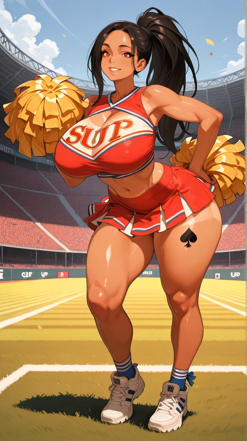 score_9, score_8_up, score_7_up,, , 1girl, , azula, avatar the last airbender,large breasts, microskirt, cheerleader uniform, wardrobe malfunction, nipple, pussy, cheerleading, pom poms, football field setting, bouncing breasts, exposed breasts, shirt up, , erect nipples