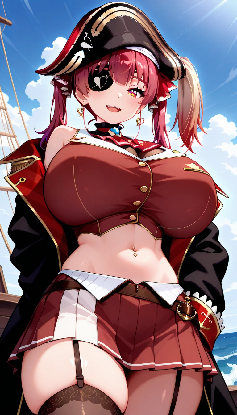 Wolf Woman, Big Breasts, Voluminous light red hair, One girl, masterpiece , Red eyes、Double teeth、tooth、Blushed cheeks、 hd, Head to Chest, buried in my chest、Underbust、Cleavage、Frilled bikini、Big Tits、Open your mouth wide、Grin、White Iris、Nekomimi Hoodie