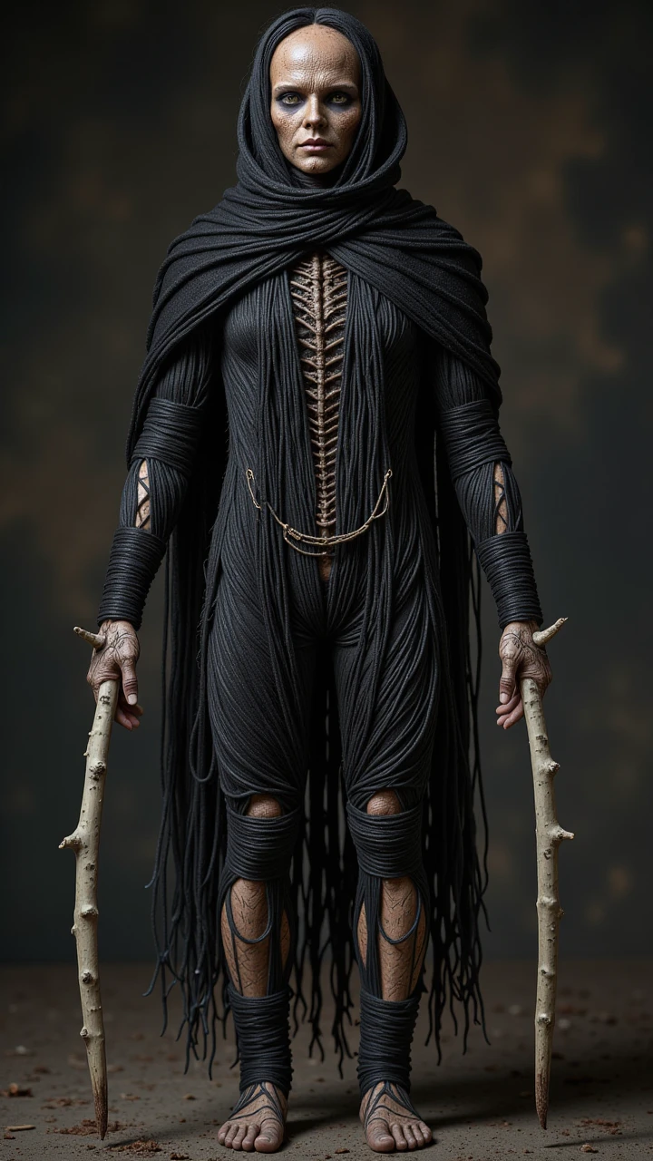 A thin man with scales on his skin with long but short hair, gray scaly skin, medieval hunter style clothing made of black leather with black blood boots
