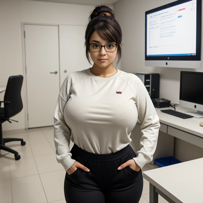 A boss scolding his female workers in an office