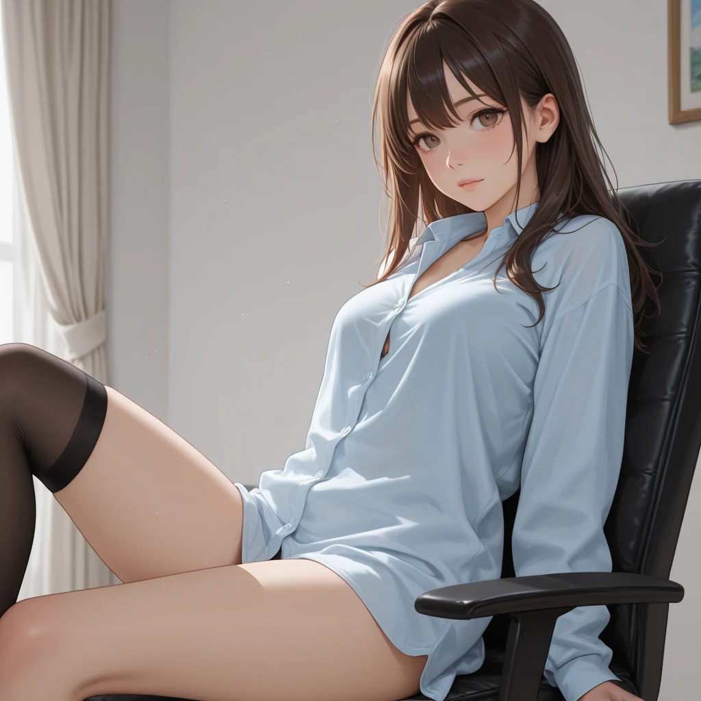 Anime girl showing her panties