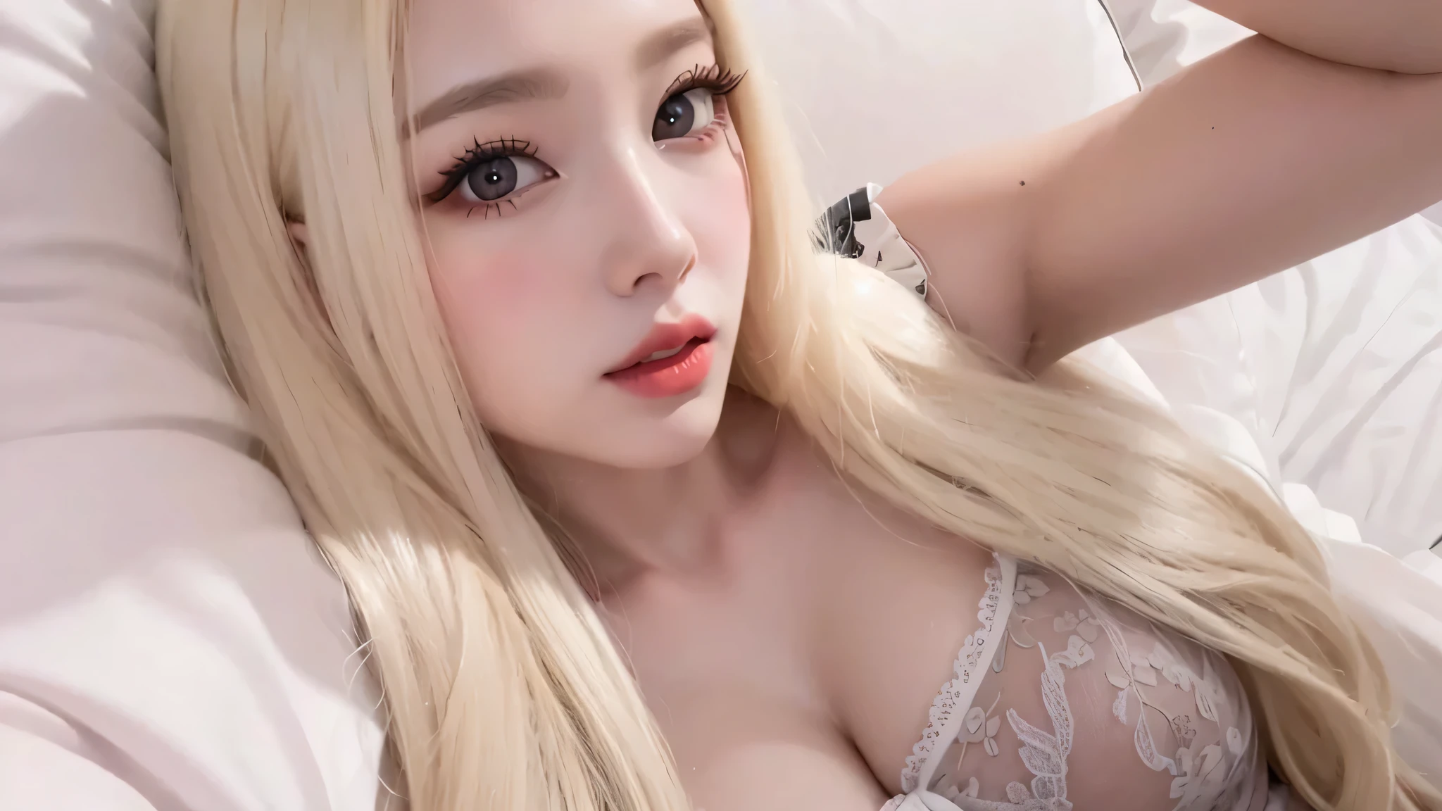 a close-up of a woman in a black blouse and black pants, korean girl, 2 4 year old female model, look sexy at the camera, fair and pale skin!!, 🤤 girl portrait, 18 years old, good young lady,  19 years old, young and cute girl, she is facing the camera,  Asian, sexy face