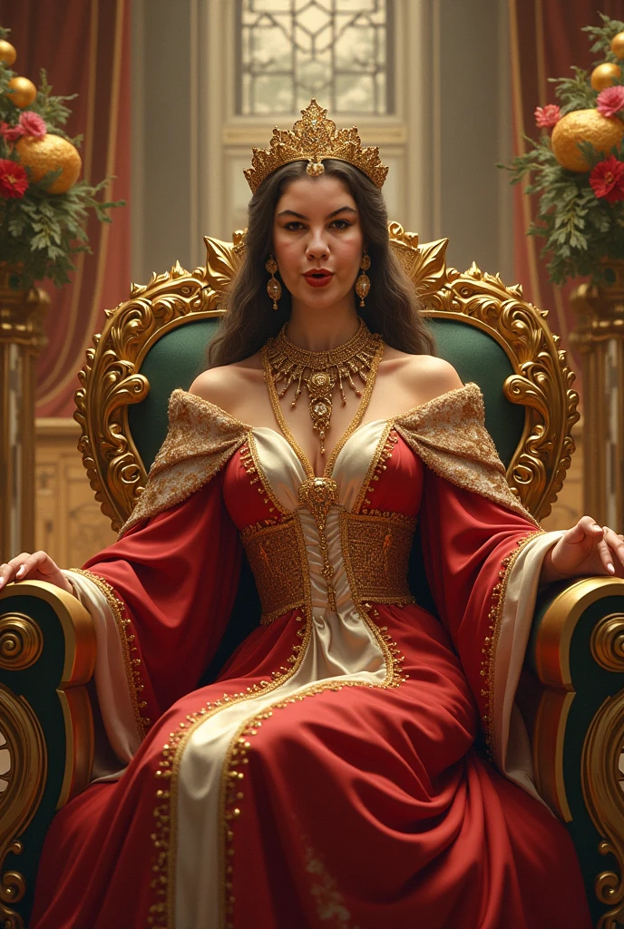 6 ft big breasted average beautiful sri lanakan wealthy age 25 girl in maharani dress. Wearing Academic regalia.well educated.sit in chair massive big boobs, big butt,slim stomach