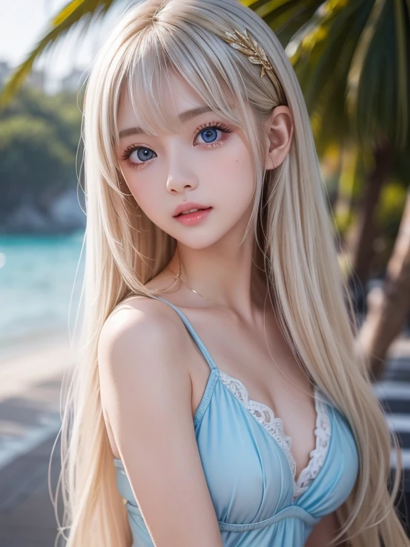 masterpiece, 最high quality, 超High resolution, (Realistic:1.4), Detailed beautiful face, Fine clothes, Amazing European Women,, So cute,, Soft skin and perfect face、Perfect Face, Gorgeous long ponytail brown hair, 8k resolution,Ultra-realistic,Super detailed,high quality, (Huge teardrop breasts, Huge cleavage:1.2), A broad perspective、8K,最high quality, Tabletop, Very detailed, 超A high resolution, Realistic, Raw photo, Absurd, Absolute Resolution, 1 girl, alone,Young beautiful Japanese woman, Super cute face, Luxurious appearance, Large Breasts , smile、 Double eyelids on both eyes, Natural Makeup, Long eyelashes, Shiny and smooth light brown long bob hair, Asymmetrical bangs, Glowing Skin, Center image, High resolution, High Detail, Detailed hairstyle, Detailed face, Great cinema lighting, Ultra-realistic, Perfect limbs, Perfect Anatomy、Very large O cup breasts、Shapely breasts 、silky Glowing Skin、sexy,Very beautiful lovely face、Cute gorgeous face、gorgeous blonde silky hair、pale blue eyes、Bangs swaying in front of the face、A beautiful and cute 18 year old girl、Big and ample breasts、she spreads her legs wide and flaunts、Very Large Breasts、Plump、super glamor、Are fat,Full body nude、Big ass、summer mountain stream、Clean creek,The waterfall is visible、Looking at me with a smile、looking at the camera