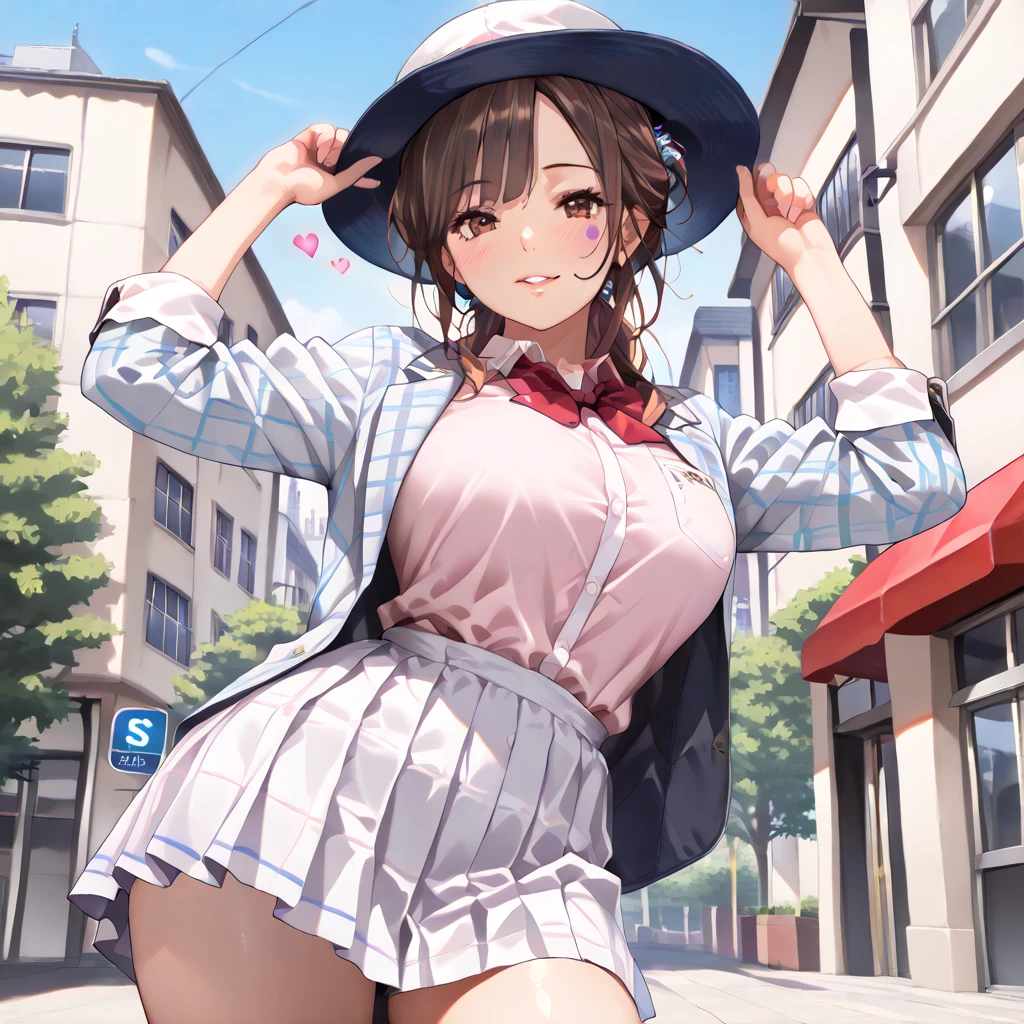 Masterpiece, hd, portrait, best quality, high res,
(1 women:1.3), realistic, solo, wearing t-shirt and miniskirt, , day time shopping stores, streets, city
Carries pink randoseru backpack, front、 (school backpack:1.0)、Large Breasts、Perfect Face、School Swimsuit