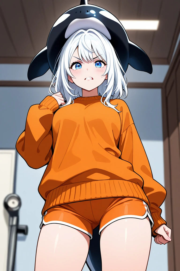 score_9, score_8_up, score_7_up, score_6_up, source_anime, BREAK, hellsing,1girl, solo, on back, outdoors, spooky, clumsy, Halloween, on the road, looking at viewer, smug, acting scary, clumsy, cute, aged down, teen, teenager, kid, , young, extremely young, lole, wearing dinosaur pajamas, Halloween dinosaur costume, dino costume, dinosaur costume