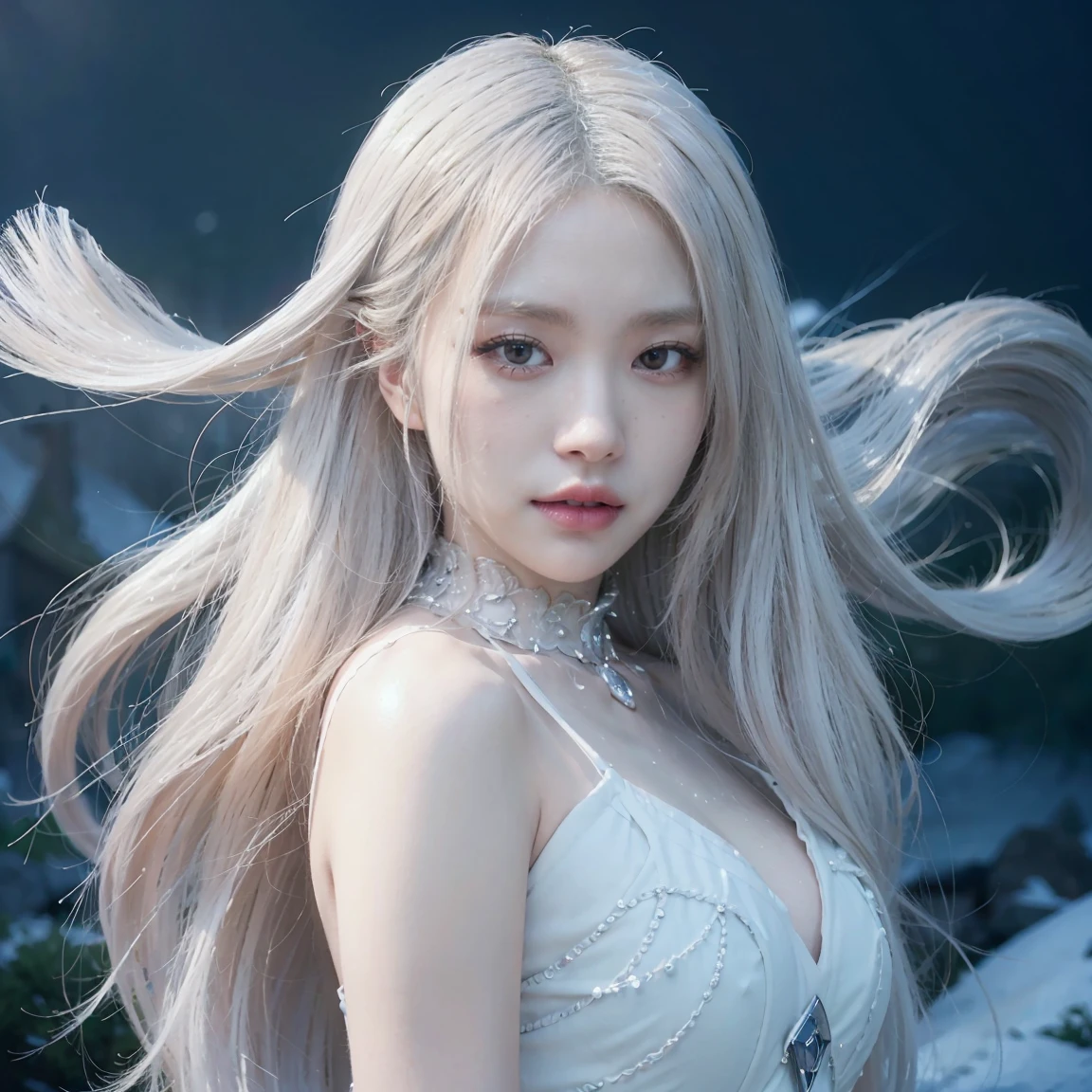 (iu1:1.4), wearing(small bikini:0.4), wearing(jeans:0.4),(big boobs) (full-body:1.5), (long white hair:1.5), (day time skyline view:1.3), RAW, 8k, clear detailed ultra-high-res face, best quality, realistic, photorealistic, cinematic lighting, ultra-detailed, 1girl, solo, upper body portrait, (best illustration) <lora:taiwanDollLikeness_v10:0.1>, <lora:iu_V35:1>