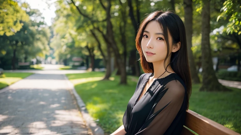 A beautiful asian and young girl.Her facial features are exquisite and fully conform to the golden ratio of human anatomy...Her long,straight long black hair, Big breasts, huge chest, fat body, beautiful scenery, big breasts, big, big , busty , big breast, big , wearing a sexy sheer blouse long sleeves grey top, black skirt, sexy pose , big breasts , big breasts, huge , full body shot, thick body, stairs, stilettos heels, laying back sitting on stairs, beautiful smile