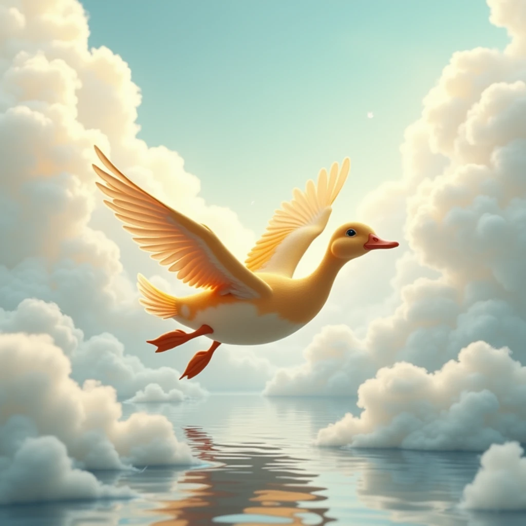 Recreate a duck in the clouds