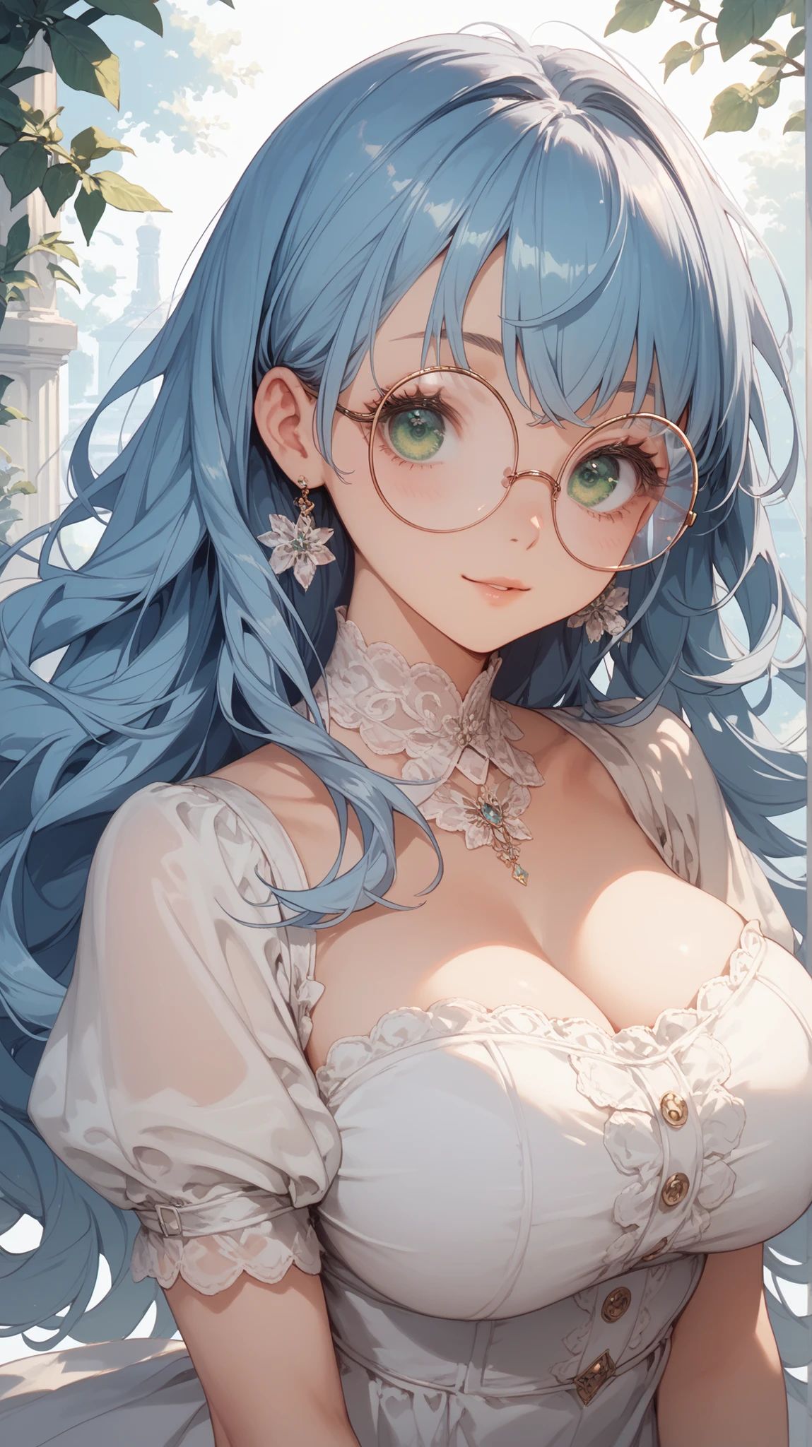 With bangs, Long white hair, hairpin, jewelry,, Rimless glasses, Neck Chain, Eyes Wide Open, Pupils dilate, Tears flow,, 耳Nipple Ring, Open your mouth, Stick out your tongue, syncope, Moaning, Totally blush, Drooling, Surrealism, High detail, Verism, Chiaroscuro, Film Grain, 8K, Super detailed, masterpiece, Hyper HD, Textured skin, High details, 最high quality, High resolution, high quality, Super detailed,young woman,Stick your ass out,Sexy Lingerie,Nipple Studs,乳房の乳輪close up of a woman Blue Hairの posing for a picture, Real life anime girls, Anime Girl Cosplay, 美しいBlue Hairの少女, pretty girl Blue Hairの, Anime Cosplay, Sky blue straight hair, 流れるようなBlue Hair, Blue Hairの, girl Blue Hairの, Blue long hair, long 流れるようなBlue Hair, Straight sky blue hair, 美しいアニメスタイル Blue Hairと白いシャツを持つ人の接写, Real life anime girls, Hair blue two long braids, Pigtailsstyle, Two long blue braids, two blue braids, Twin tail hairstyle, Long blue braided hair, Anime Style, Inspired by anime, 美しいBlue Hairの少女カラフルなPigtails, Pigtails,Slim figure, Small Bust, Slim girl model,,(Beautiful attention to detail:1.1),Expressionless,palace,Blue Hair,Disheveled Hair,Long bangs,Hair between the eyes,(White grey dress:1.1),Black Ribbon,White bow tie,abdomen,Large forehead,Blank face,pretty girl,, Upper Body, Sparkling eyes,Absurd, RAW Photos, Beautiful 17 year old Croatian girl, One girl,(Highly detailed skin),Curvy,Spaghetti strap top,,Fine details,Highly detailed CG,Detailed Texture,Realistic facial expression,masterpiece,Presence,dynamic,bold),Bob Hair,(Very thin hair),(Super soft hair),(Super Straight Hair:1.5),流したLong bangs,Very light coppery amber hair,Hair on one eye,Dressed,(Beautiful attention to detail:1.6), Highly detailed face, Perfect lighting, Highly detailed CG, (Perfect hands, Perfect Anatomy)Cecilia's hairstyle、It represents the purity of the White Saint and the strength of the Black Priest.。You can choose to incorporate either or both hair colors.、The hair style is sophisticated、Give it a sense of holiness and depth.。