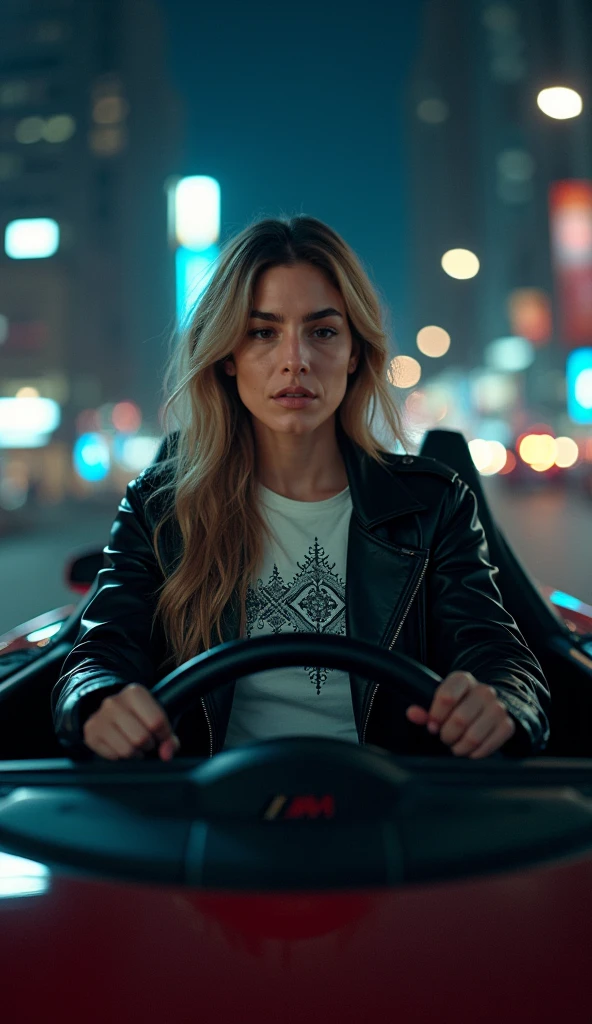 blonde woman sitting on a car backseat, wearing puffy jacket and sweatpants with sneakers, detailed portrait, realistic, cinematic lighting, warm color tones, (best quality,4k,8k,highres,masterpiece:1.2),ultra-detailed,(realistic,photorealistic,photo-realistic:1.37),HDR,UHD,studio lighting,ultra-fine painting,sharp focus,physically-based rendering,extreme detail description,professional,vivid colors,bokeh,portrait