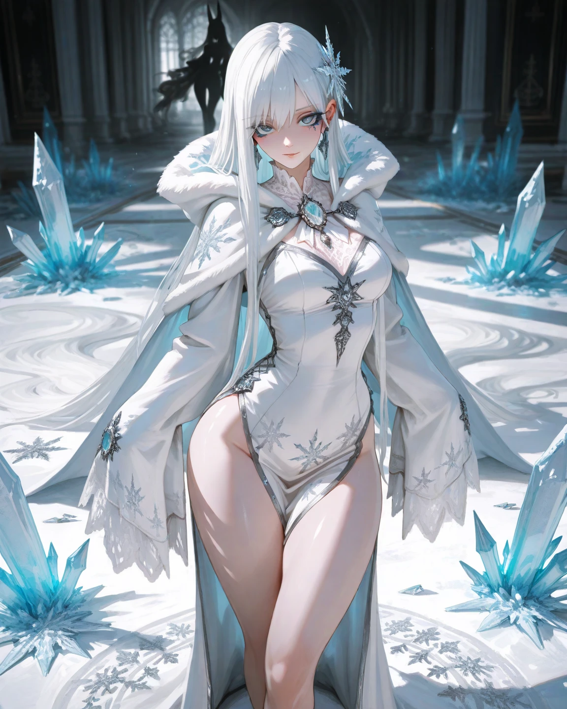 snow queen, magical beauty