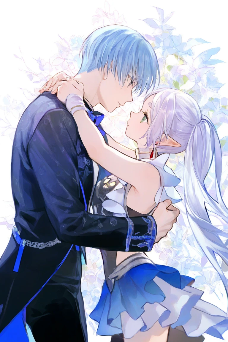 Artis:gomzi,Artis:rail,Artis:diyokama,
frieren,himmel_(sousou_The No_frieren),sousou_The No_frieren BREAK
rei_(sanbonzakura),[[Artis:fuzichoco]],year 2023,
((((alternate_Costumes)))),alone,
1 boy,1girl,husband and wife,(raise person:1.331),(carrier:1.1),face to face,Eye contact,arms around neck,flora background,cowbo shot,