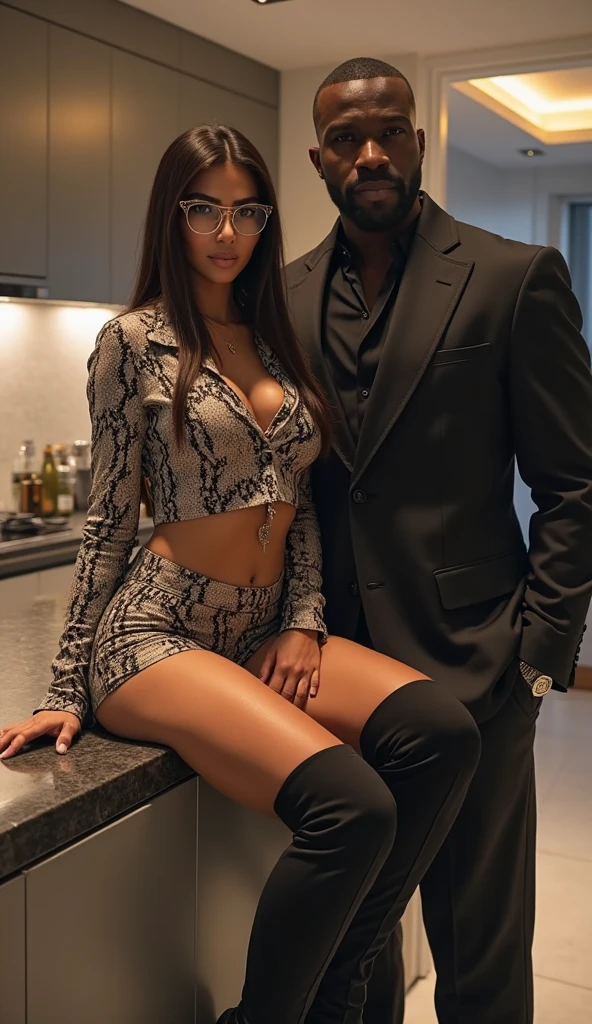 Couple embracing, linda mulher branca de micro bikini, homem negro de terno, homem com cabelo dread, homem mais alto, rostos perfeitos, rostos de lado, mulher branca, cabelo branco, couple se olhando